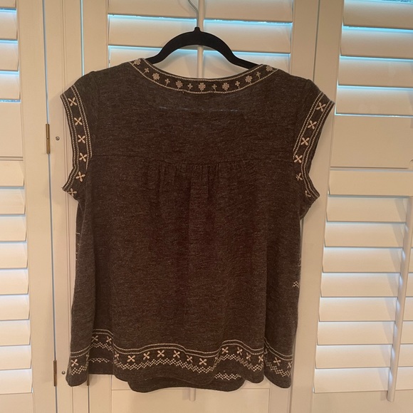 THML Charcoal Embroidered Top Small - Picture 2 of 2